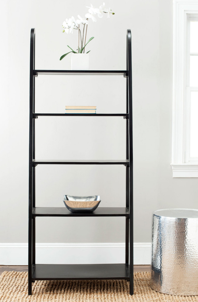 Pallas 5 Tier Etagere/ Bookcase Black   Transitional   Bookcases   by AED Luxury Home Decor  Houzz