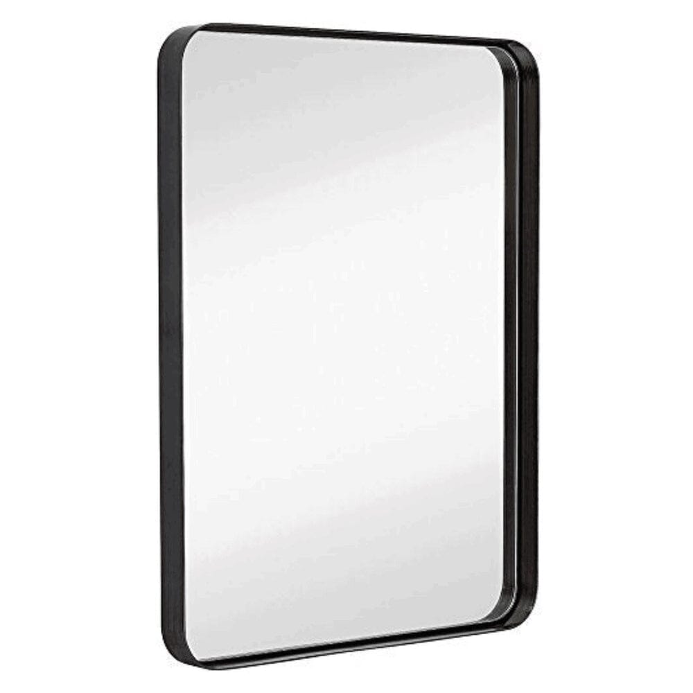 Contemporary Brushed Metal Wall Mirror