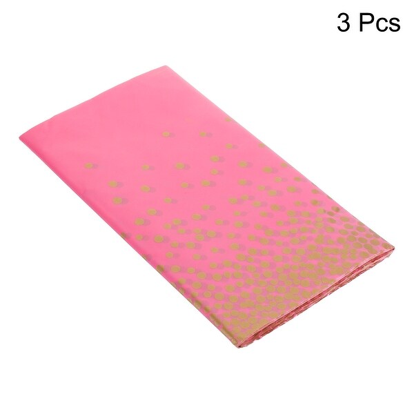 3Pcs Pink Disposable Plastic Tablecloth 54