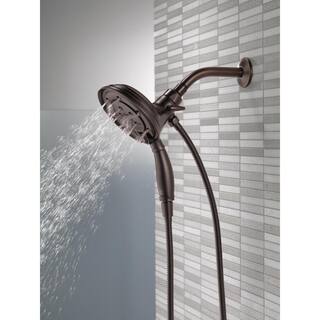 Delta In2ition 4-Spray Patterns 2.50 GPM 6.13 in. Wall Mount Dual Shower Heads in Venetian Bronze 58471-RB-PK