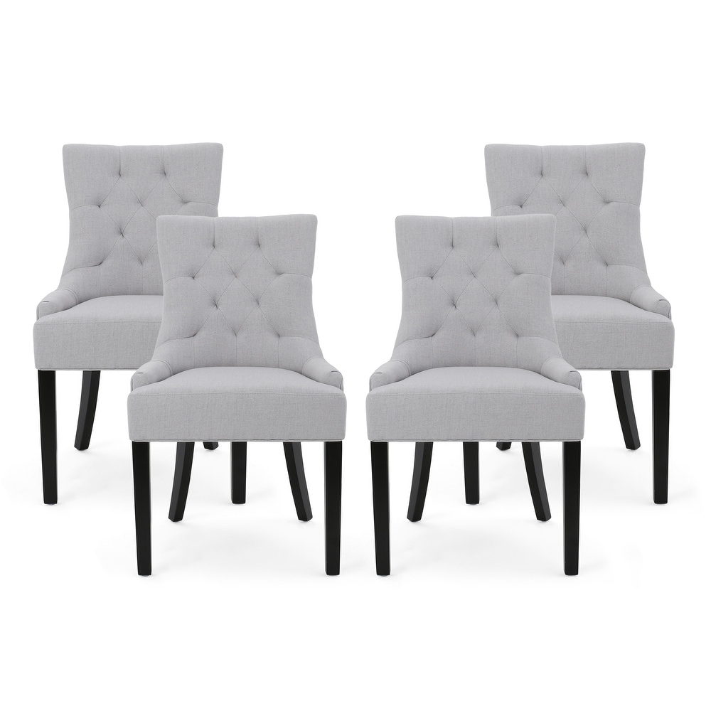 Hayden Modern Tufted Fabric Dining Chairs (Set of 4) by Christopher Knight Home