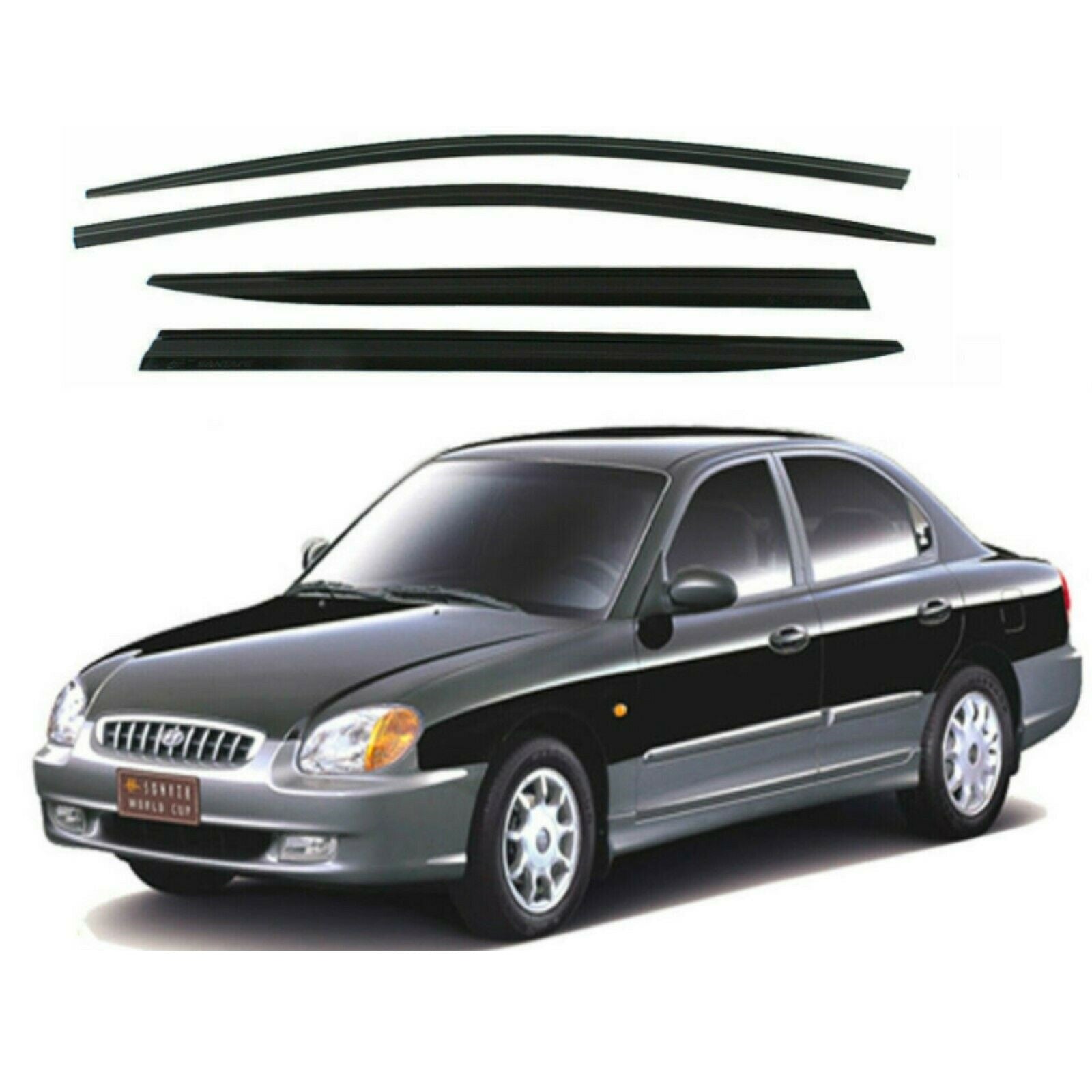 Smoke Window Deflectors  Rain Vent Visors for 1999 - 2005 Hyundai Sonata KD SAFE