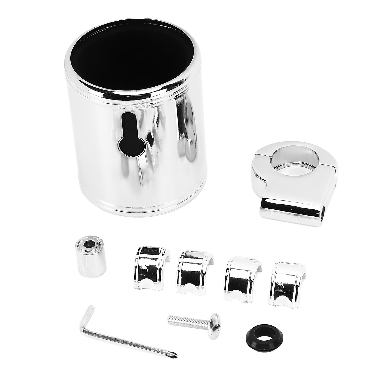 Motorcycle Handlebar Cup Holder Chrome Adjustable Universal For Atv 2232mm Handle