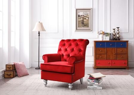 Glory Furniture G0811-C Glory Furniture Anna G0811-C Accent Arm Chair   RED