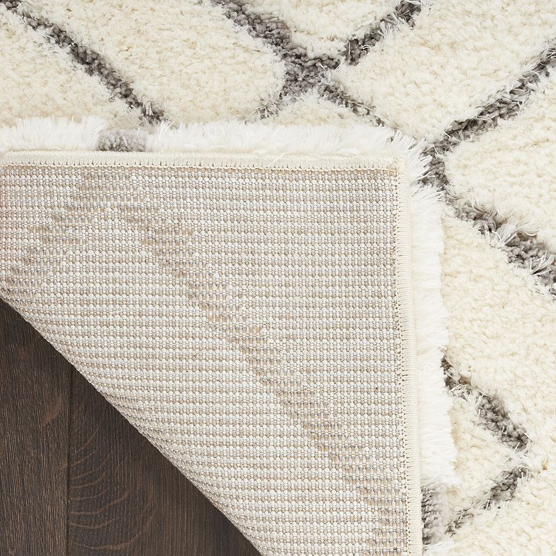 Nourison Luxurious Shag Lattice Indoor Rug