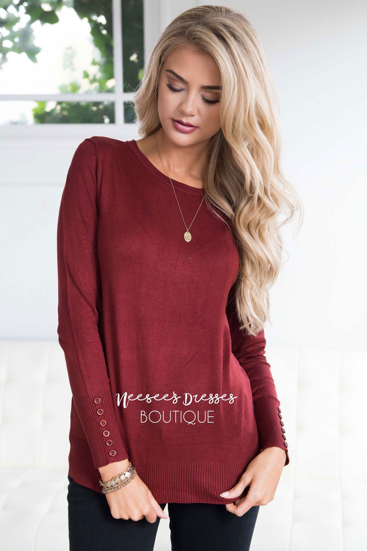 In Love with Fall Button Sleeve Sweater