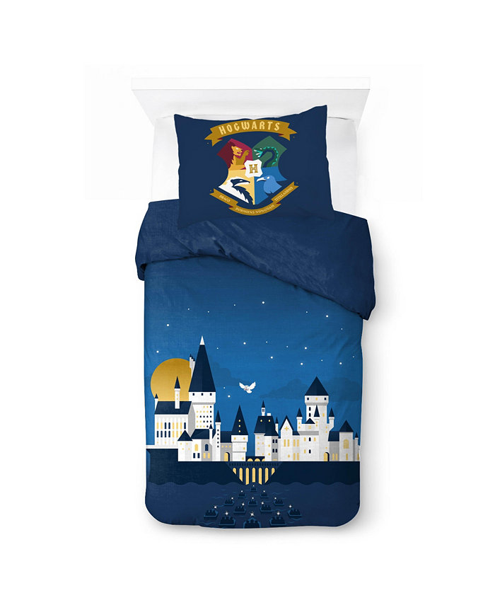 Saturday Park Harry Potter Exploring Hogwarts 100% Organic Cotton Twin Duvet Cover and Sham Set