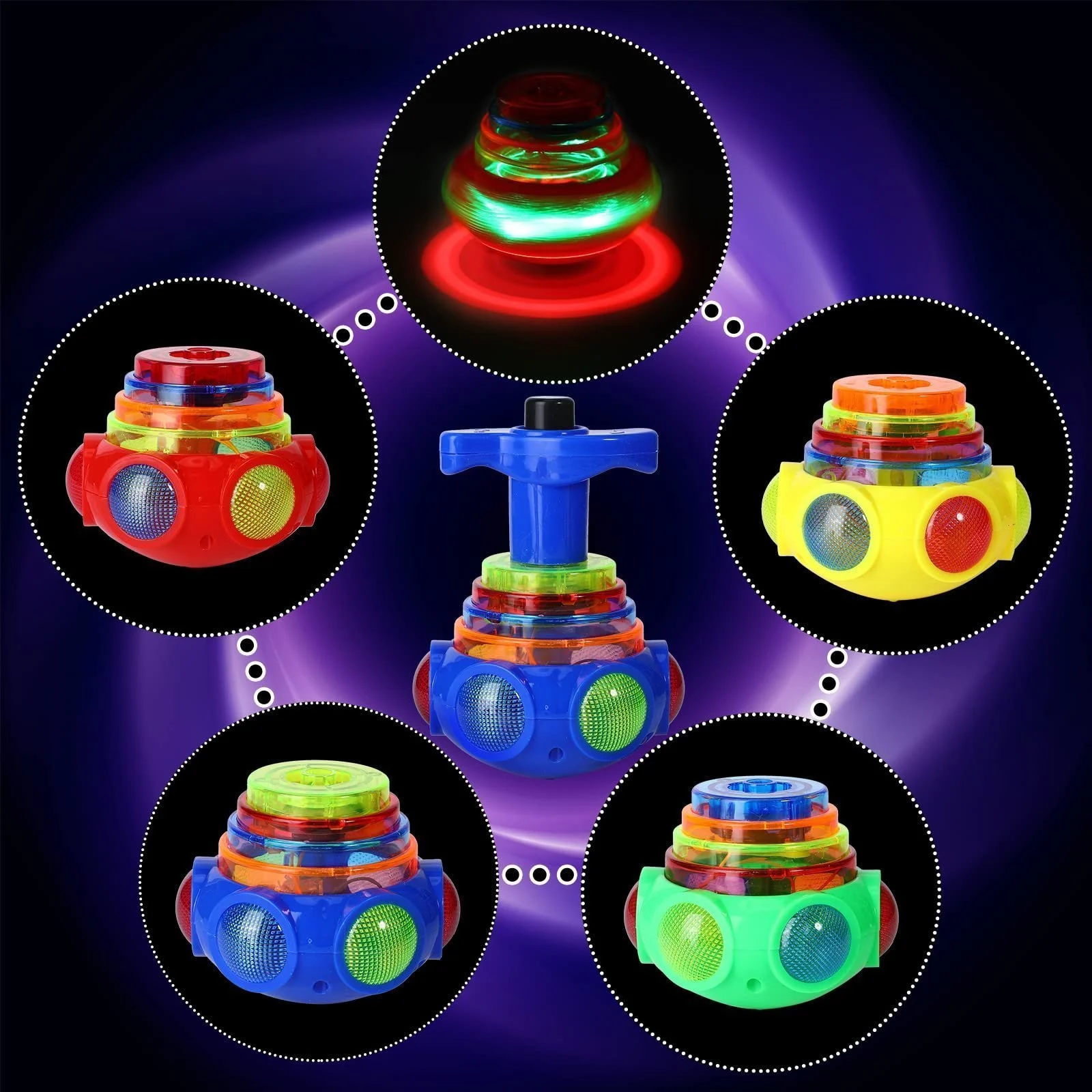 🔥BIG SALE - 48% OFF🔥 Music Flashing Spinners Toy With Launcher