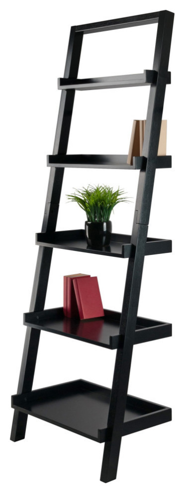 Ergode Bellamy Leaning Shelf  Black   Transitional   Bookcases   by VirVentures  Houzz