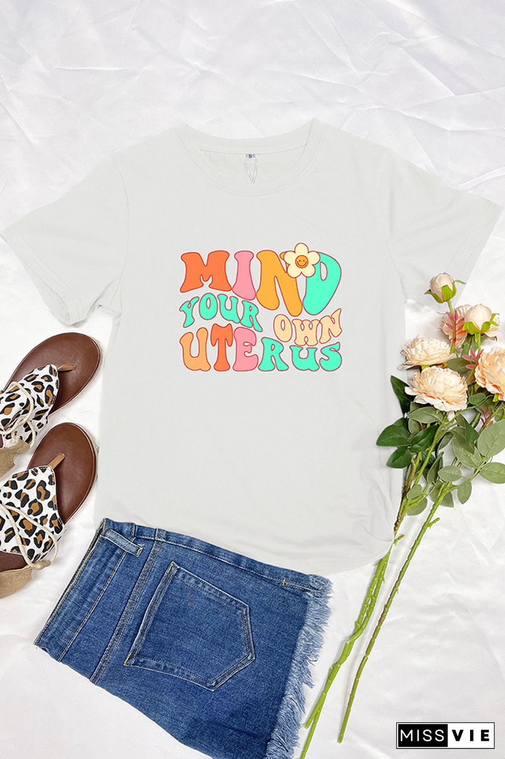 Mind your own Uterus Graphic Tee Wholesale