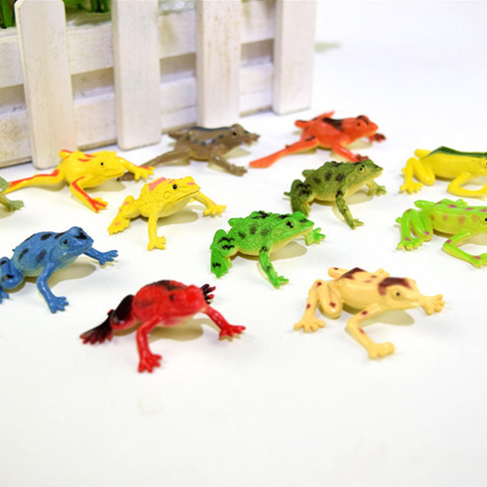 12pcs Childrens Toy Figure Frogs Amphibian Learning Model Biology Class Props