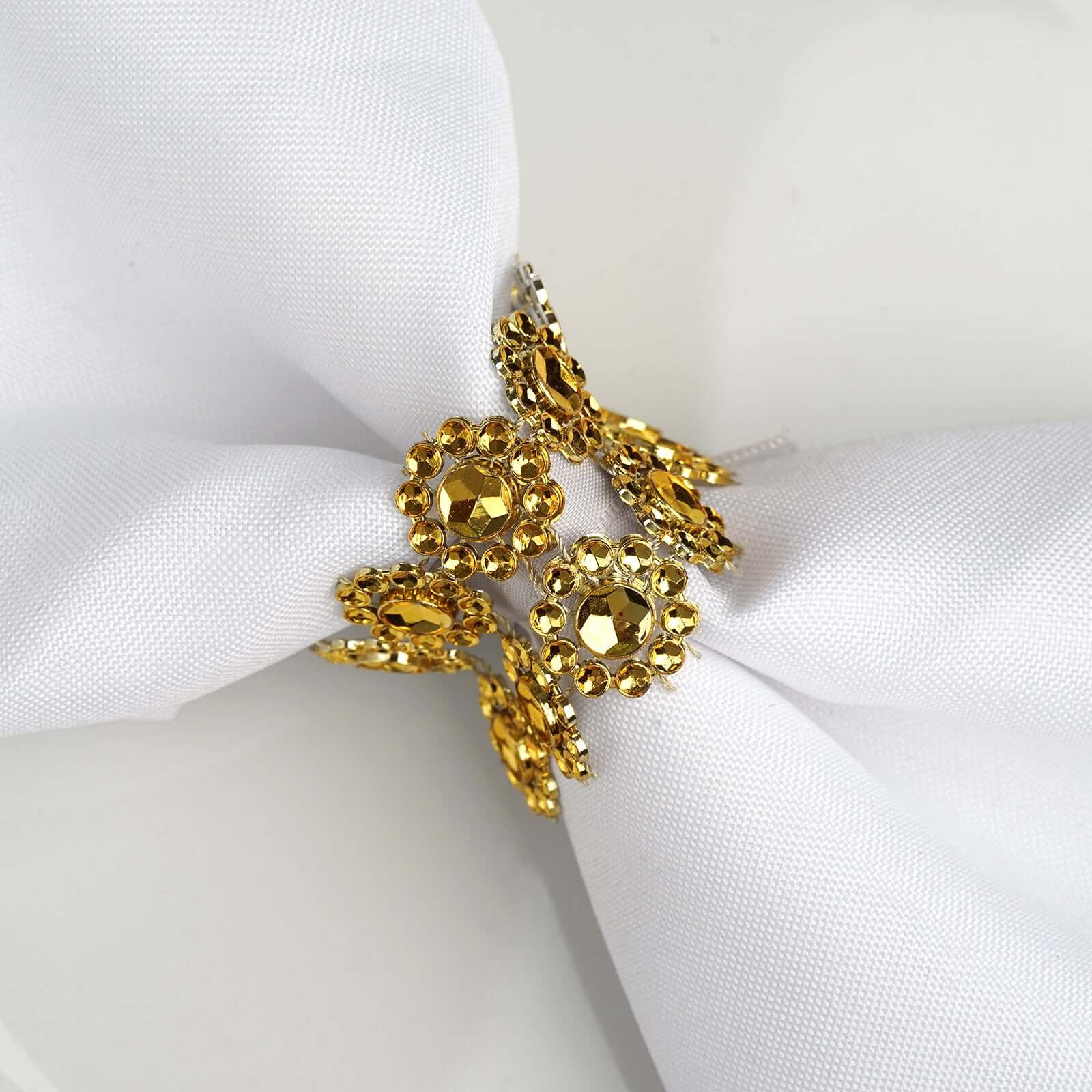 Gold Fleur Diamond Rhinestone Ribbon Wrap Roll, DIY Craft Ribbon 4