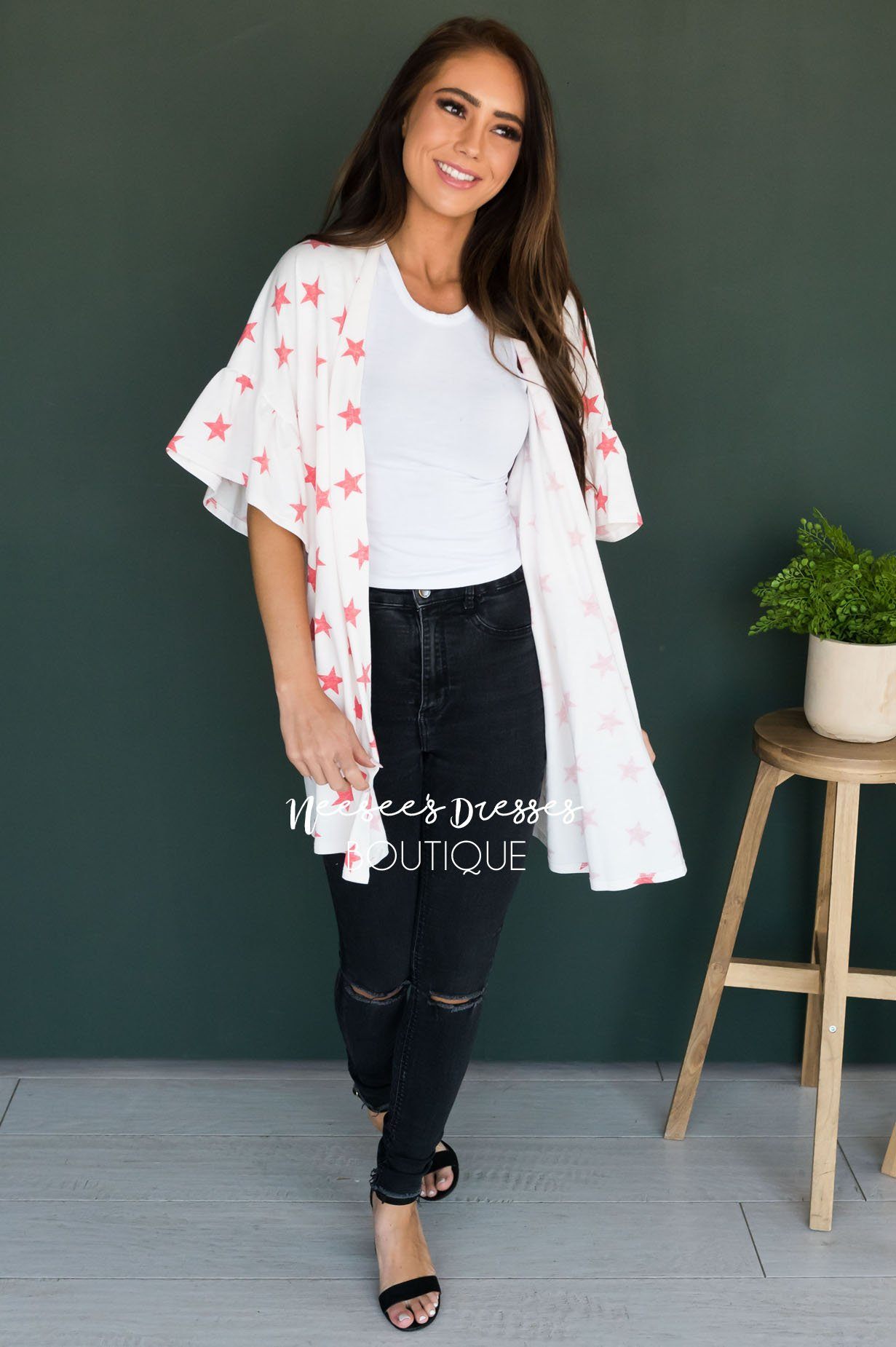 Star Spangled Modest Kimono