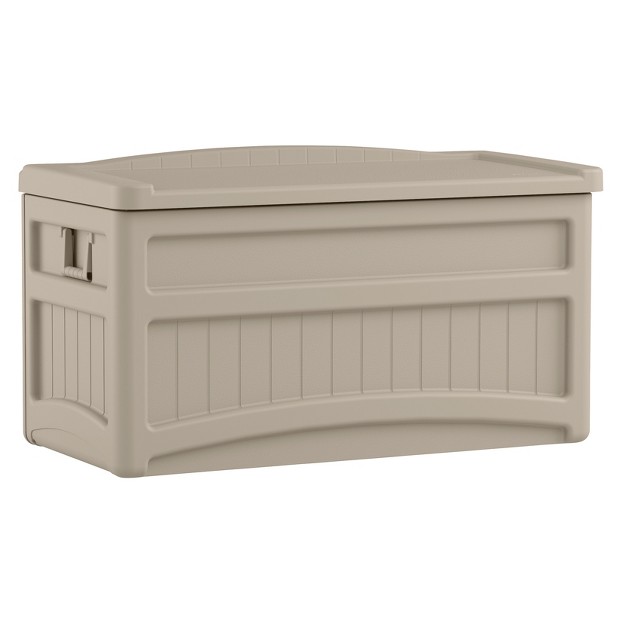 Suncast 73gal Deck Box With Seat Tan