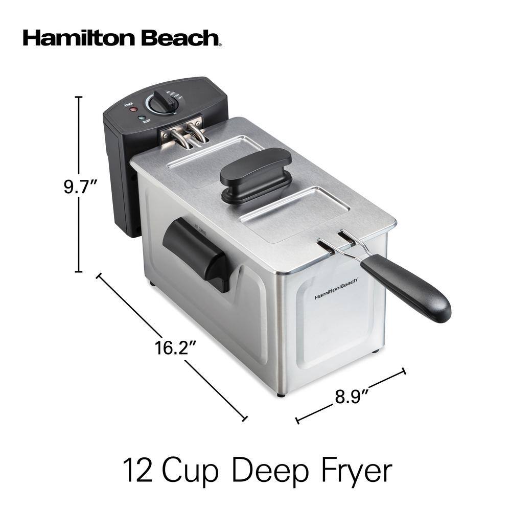 Hamilton Beach 3 Qt. Stainless Steel Deep Fryer 35032