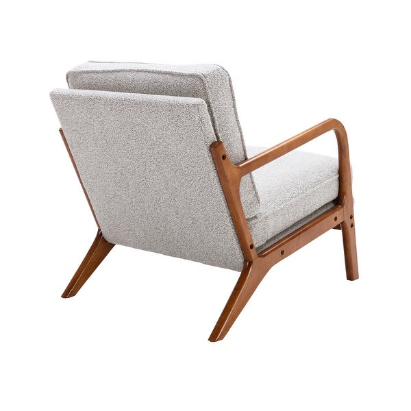 Wood Frame Armchair， Modern Upholstered Accent Chair Lounge Chair for Living Room