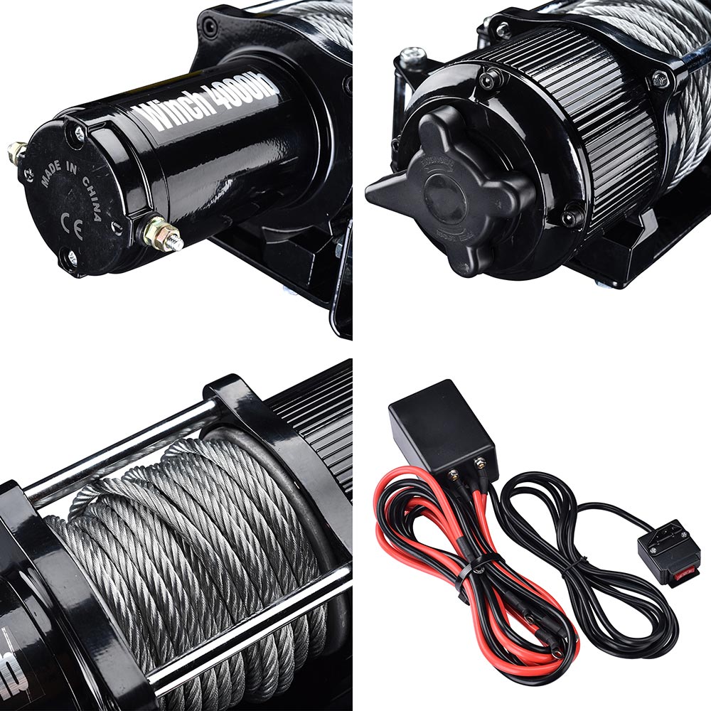 Yescom ATV Remote Electric Winch Truck Recovery 4000 12v