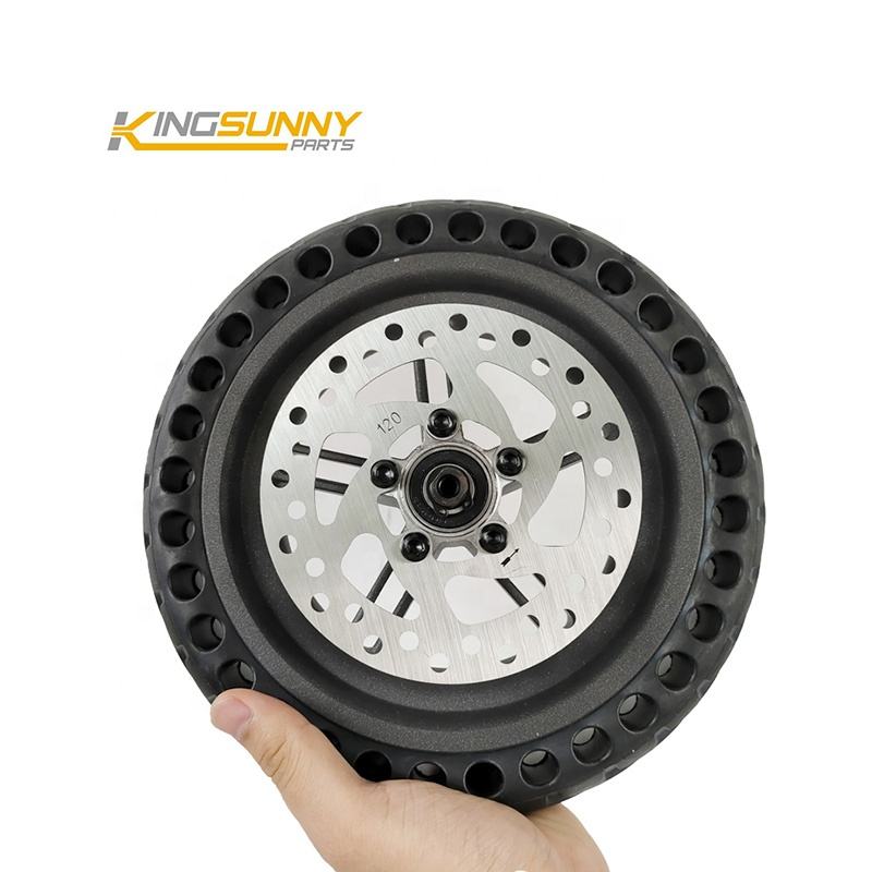 Rear Wheel plus Solid Honeycomb Tire  120mm Brake Disc for Xiaomi Pro Pro2 Tyres Electric Scooter Spare Parts