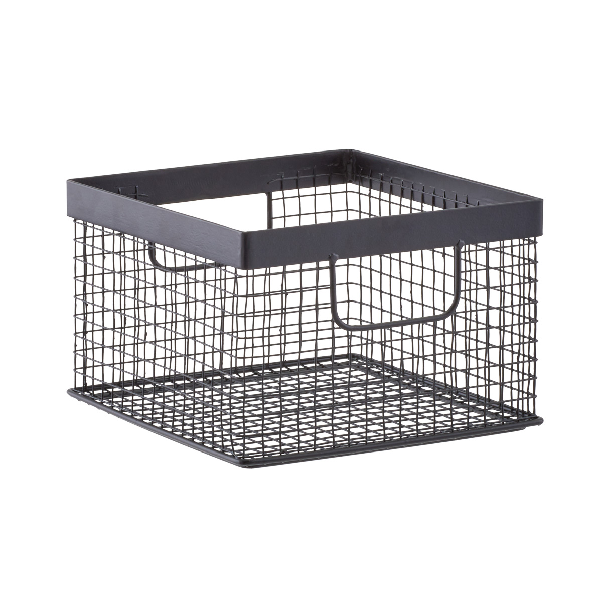 Design Ideas Black Wire Grid Storage Bins