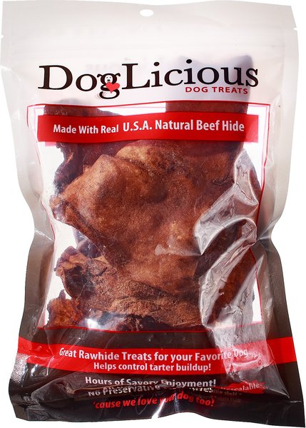 Canine's Choice DogLicious Beef Flavored Chips Rawhide Dog Treats， 3-oz bag