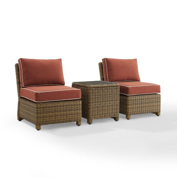 Bradenton 3Pc Outdoor Wicker Chair Set