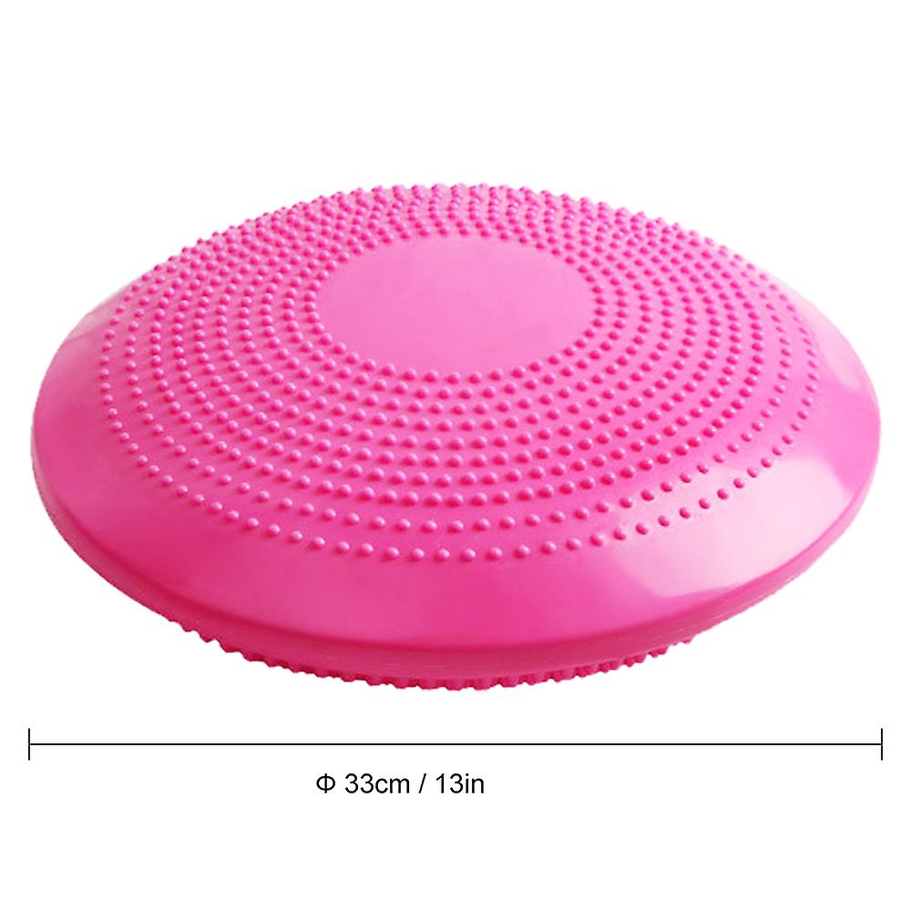 33cm Yoga Balance Disc Inflatable Stability Wobble Cushion Free Hand Pump