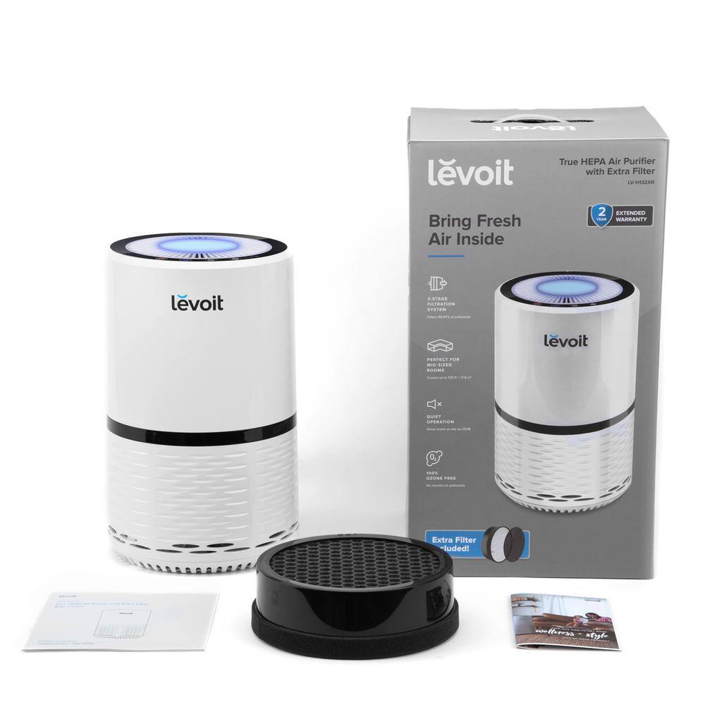 LEVOIT Compact 125 sq. ft. True HEPA Air Purifier with Bonus Filter HEAPAPLVNUS0021