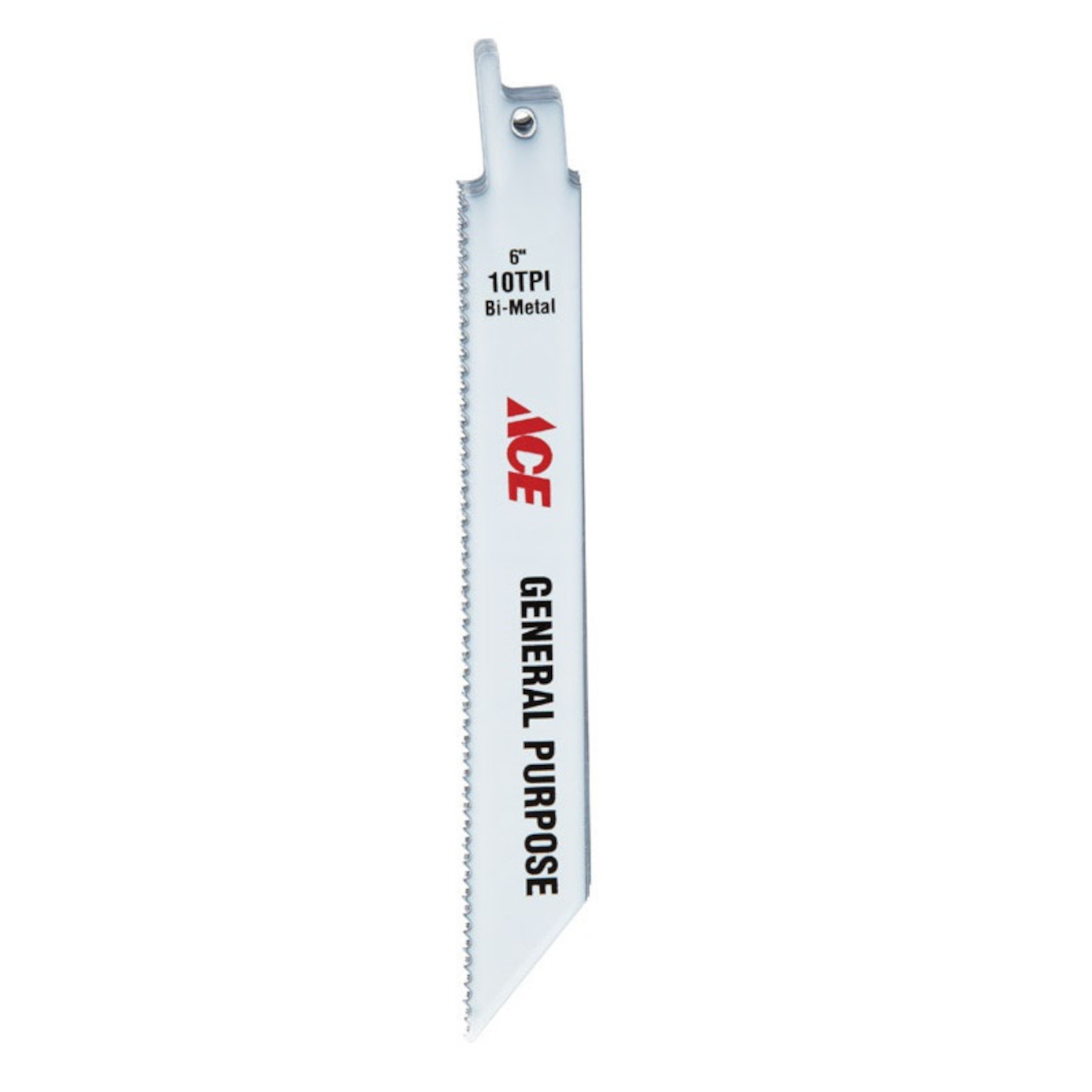 Ace 6 in. Bi-Metal Reciprocating Saw Blade 10 TPI 5 pk