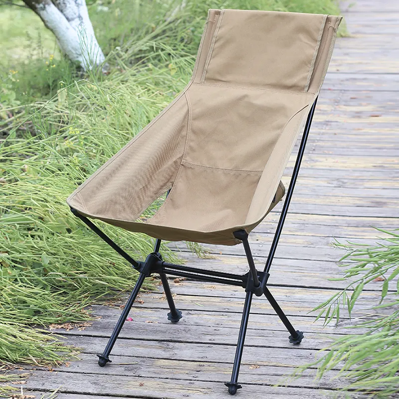 2023 New Design Heavy Duty Double Beam Outdoor Folding Chair Aluminium Lightweight Bulk Camping Chairs Folding with Backrest