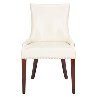 SAFAVIEH Becca WhiteCream Faux Leather Dining Chair MCR4502B