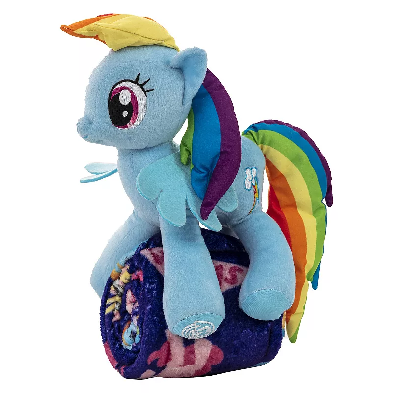 My Little Pony Cute Rainbow Dash Character Hugger Pillow and Silk Touch Throw Set