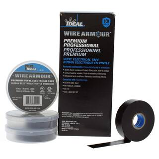 IDEAL Wire Armour 34 in. x 66 ft. x 0.007 in. 33 Premium Vinyl Tape Black (10-Pack) 46-33-10PK