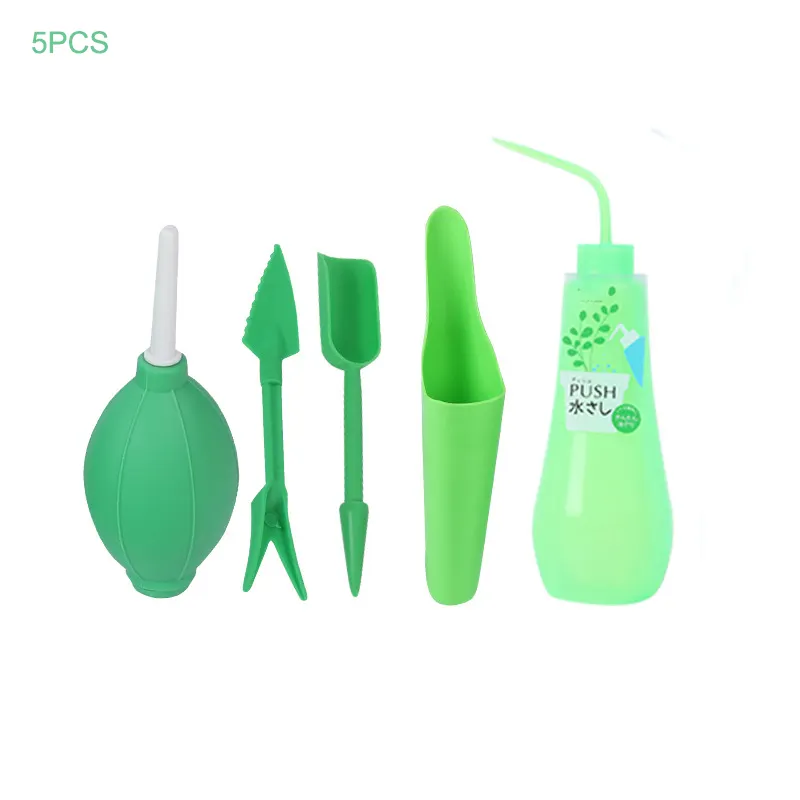 15 Pcs Janpanese style Mini Plastic Succulent Tool Set Kit Indoor Mini Hand Gardening Tool Set for Gardening