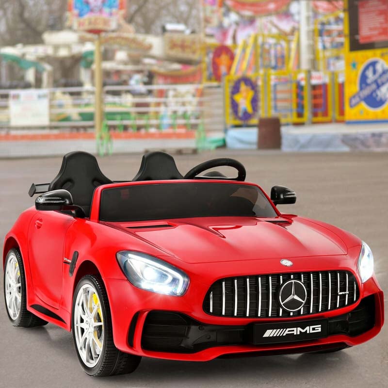 Licensed Mercedes Benz AMG GTR 2-Seater Ride-on Car 12V Battery Powered Vehicle Kids Riding Toy Car with Remote