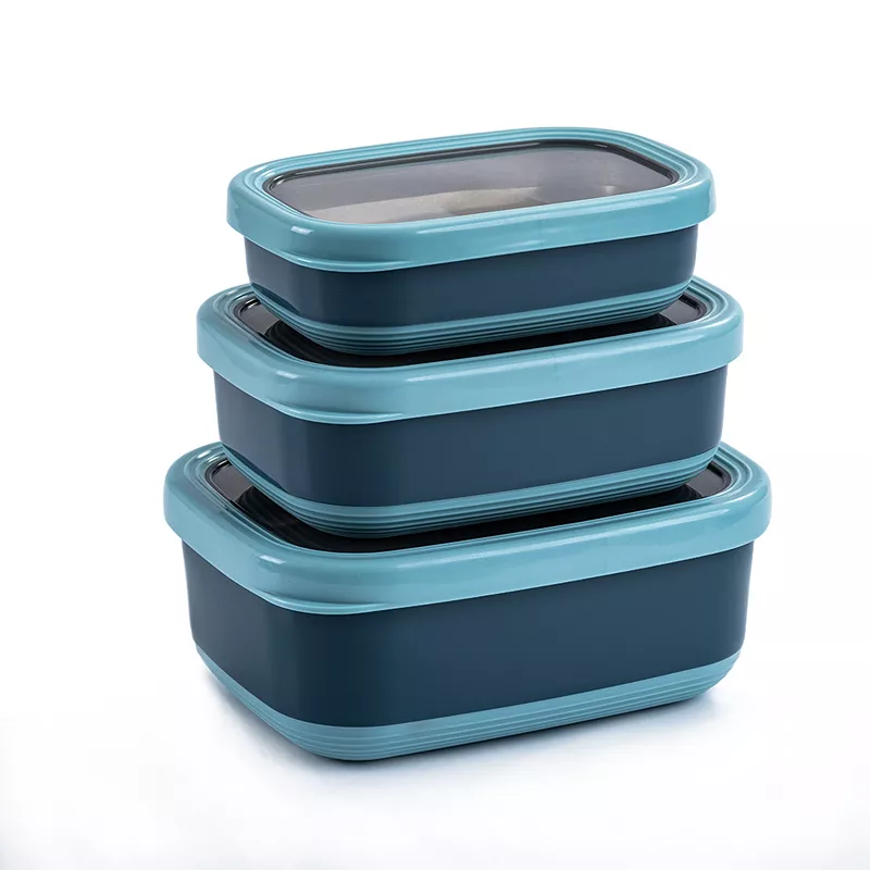 Lille Home Premium Leakproof Stainless Steel Food Containers/Bento Lunch Box With Anti-Slip Exterior， Set of 3， 470ML， 900ML， 1.4L