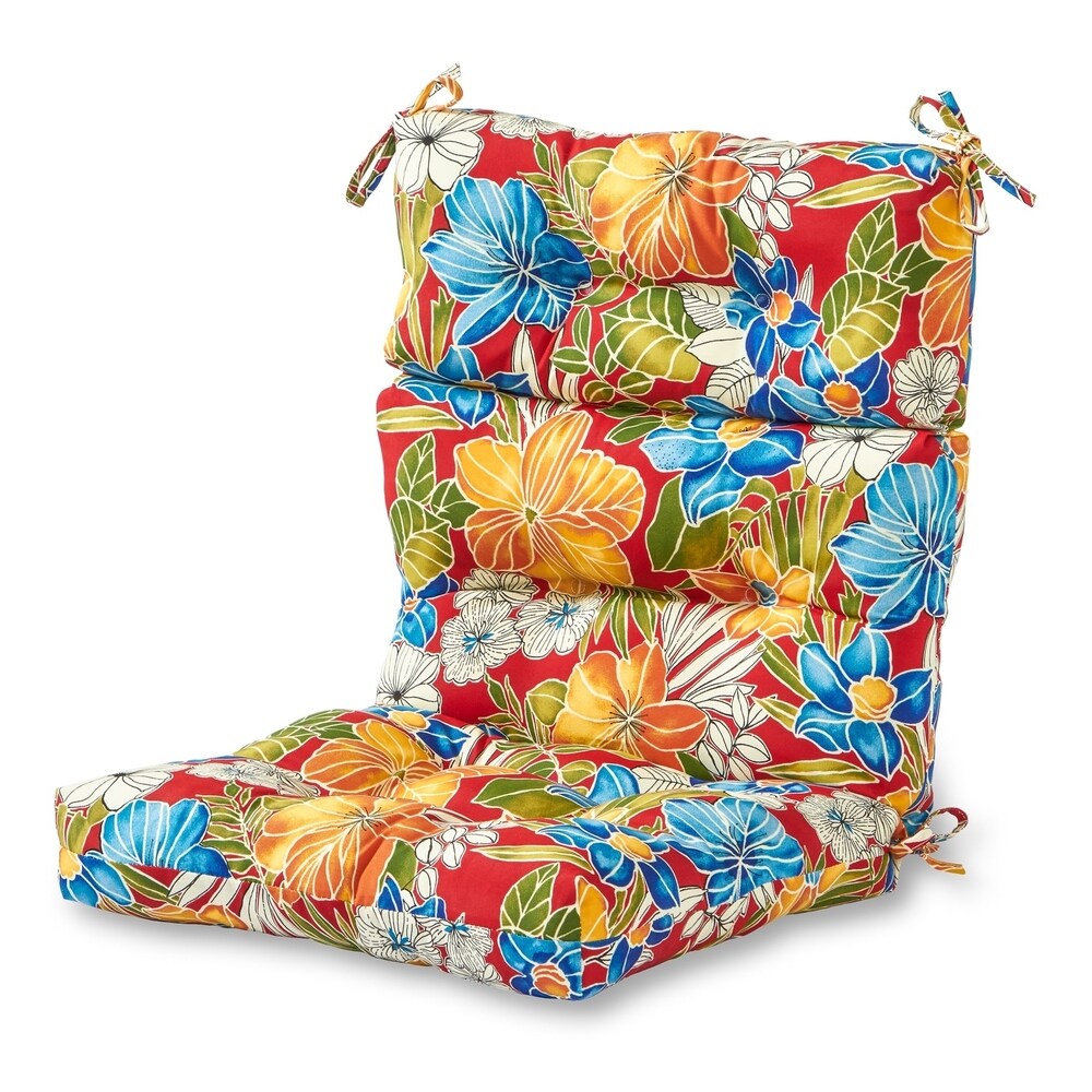 San Elijo Tropical Outdoor High back Chair Cushion by Havenside Home   22w x 44l