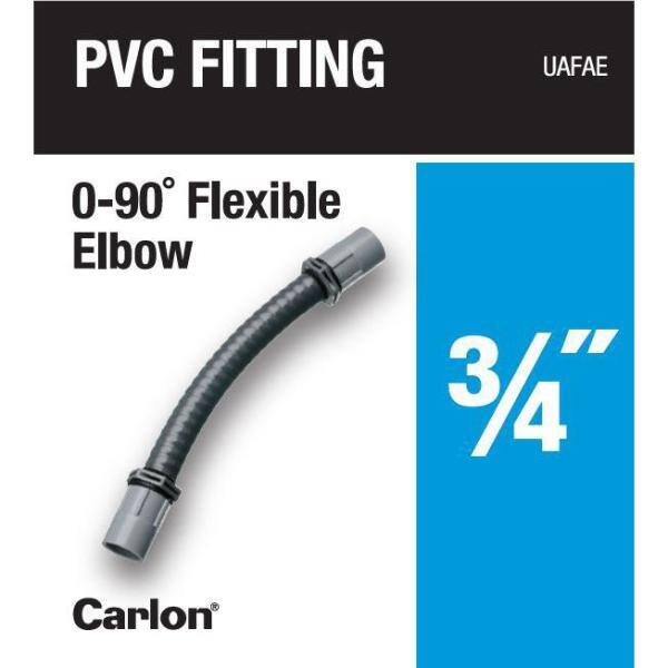 Carlon 34 in. Flexible PVC Elbow UAFAE