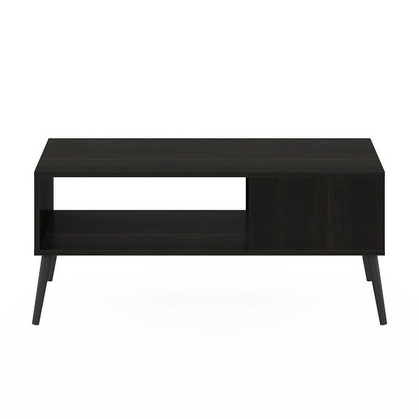 Furinno Claude Mid Century Style Coffee Table with Wood Legs