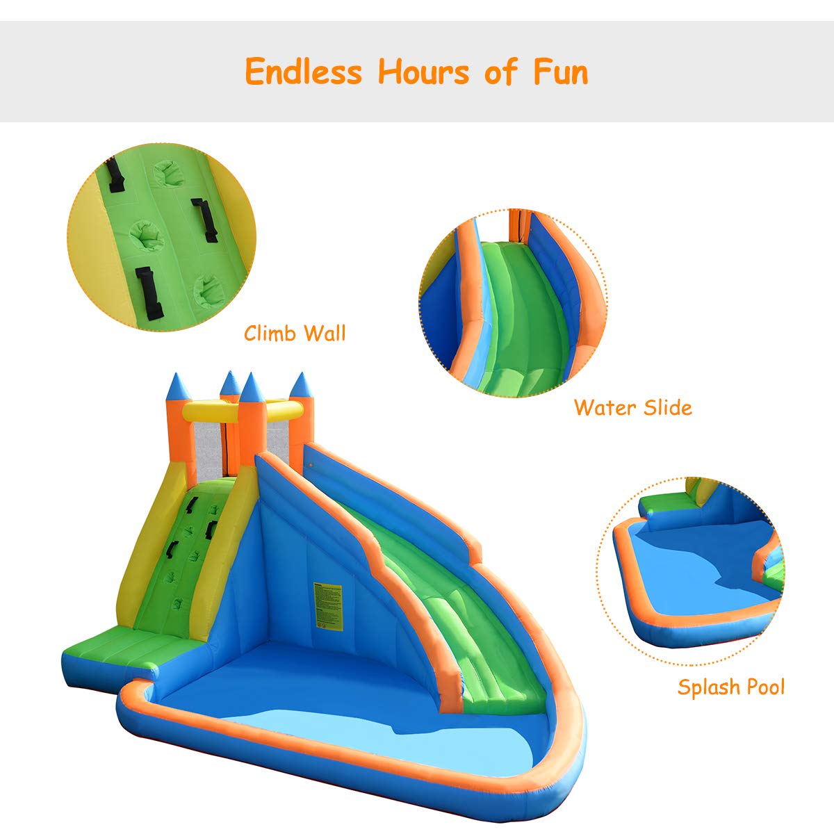 Affordable Water Slides for Kids Backyard with Climbing Wall