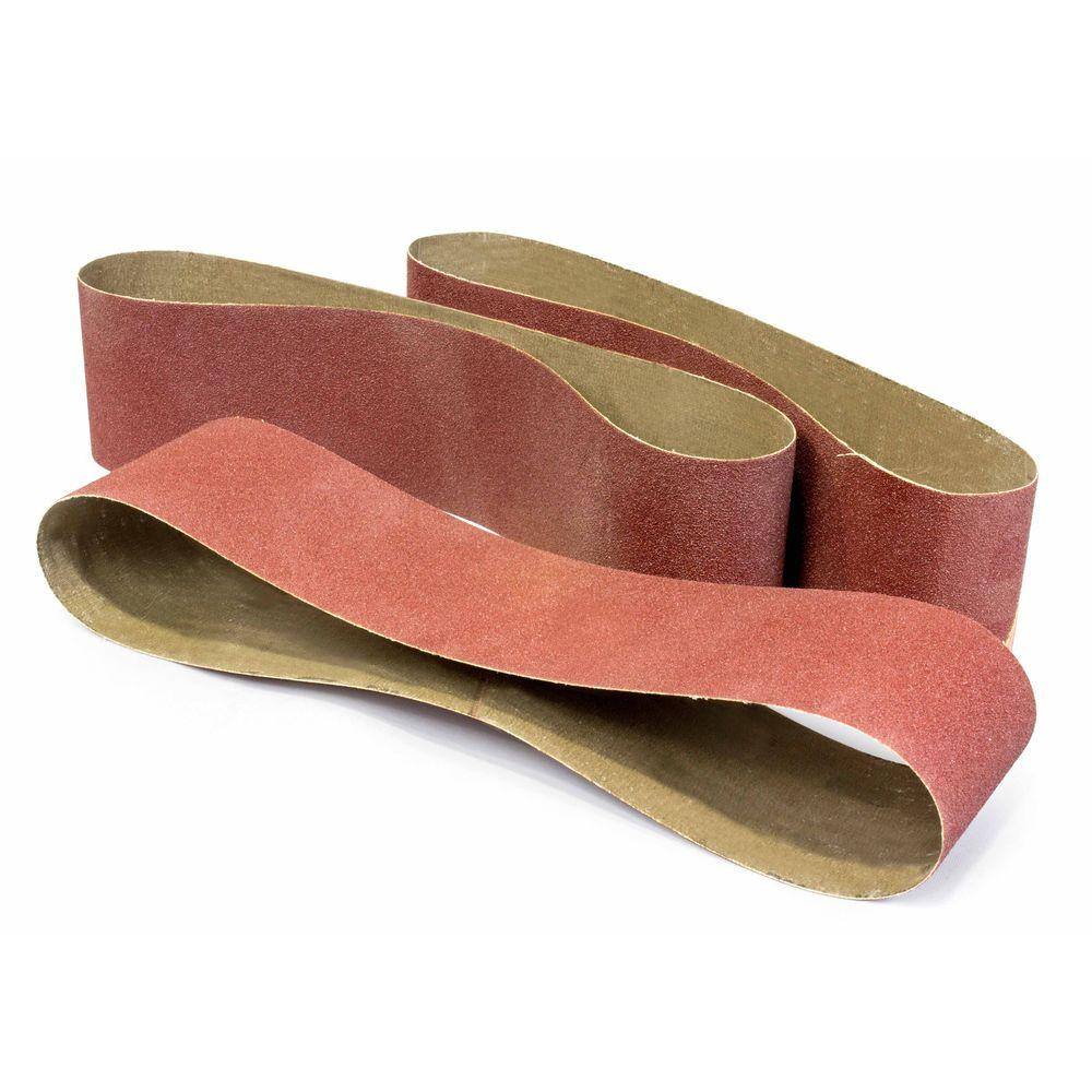 WEN 4 in. x 36 in. 120-Grit Belt Sander Sandpaper (3-Pack) 6502SP2