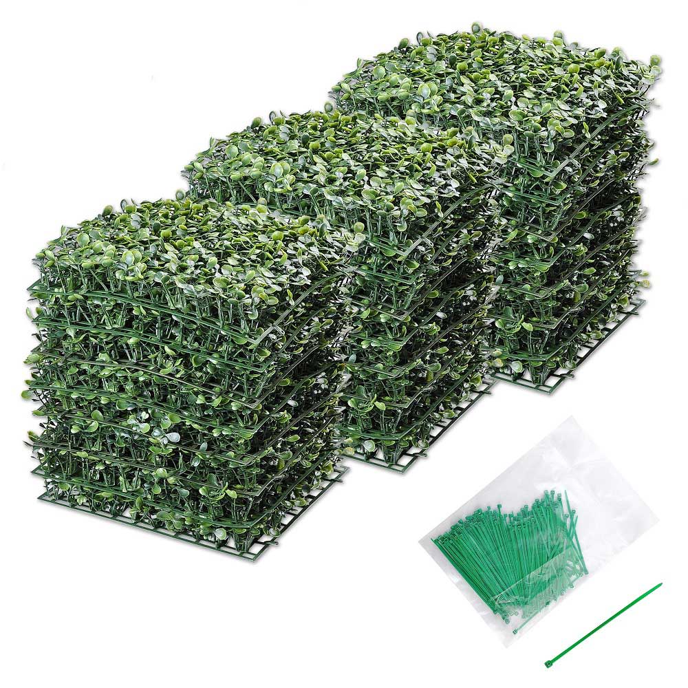 Yescom Artificial Boxwood Hedge Privacy Fencing 12-Pack 20in x 20in