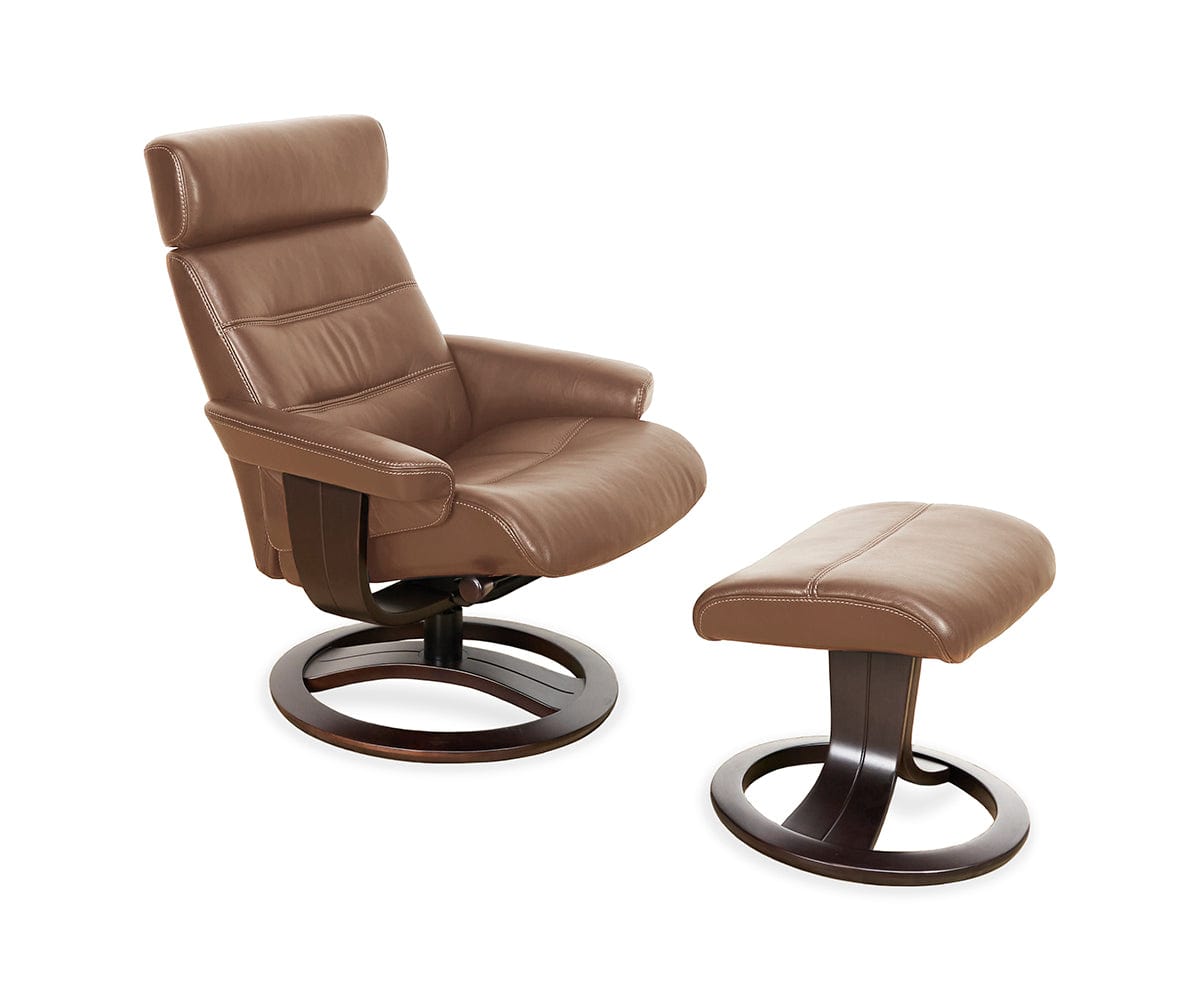 Oswin Leather Recliner & Ottoman