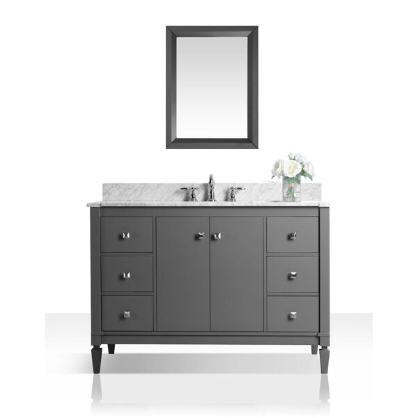 Kayleigh Sapphire Gray 48-Inch Vanity Console with Mirror