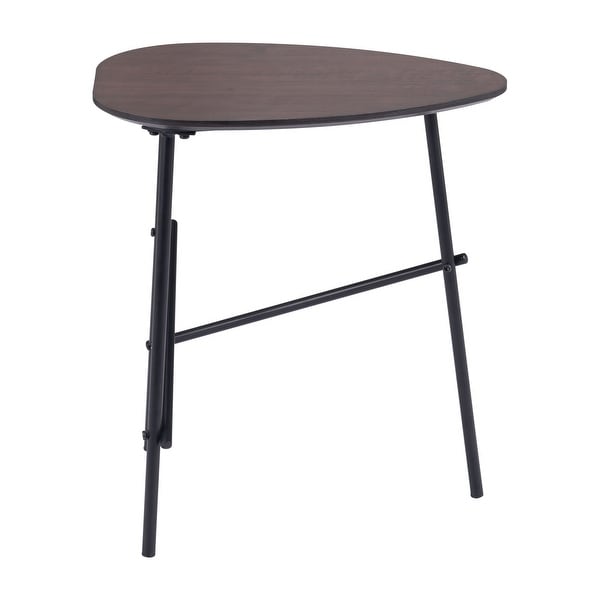 Ireland Side Table Dark Brown and Black