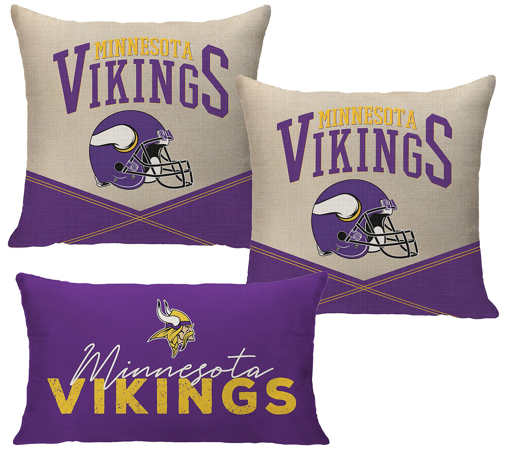 NFL 3pk Home Team Decorand Lumbar Pillow Cover Set