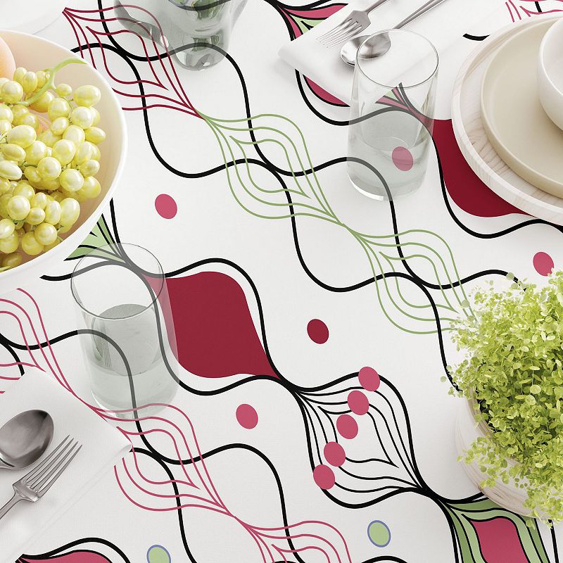 Rectangular Tablecloth， 100% Cotton， 52x104， Floral 99