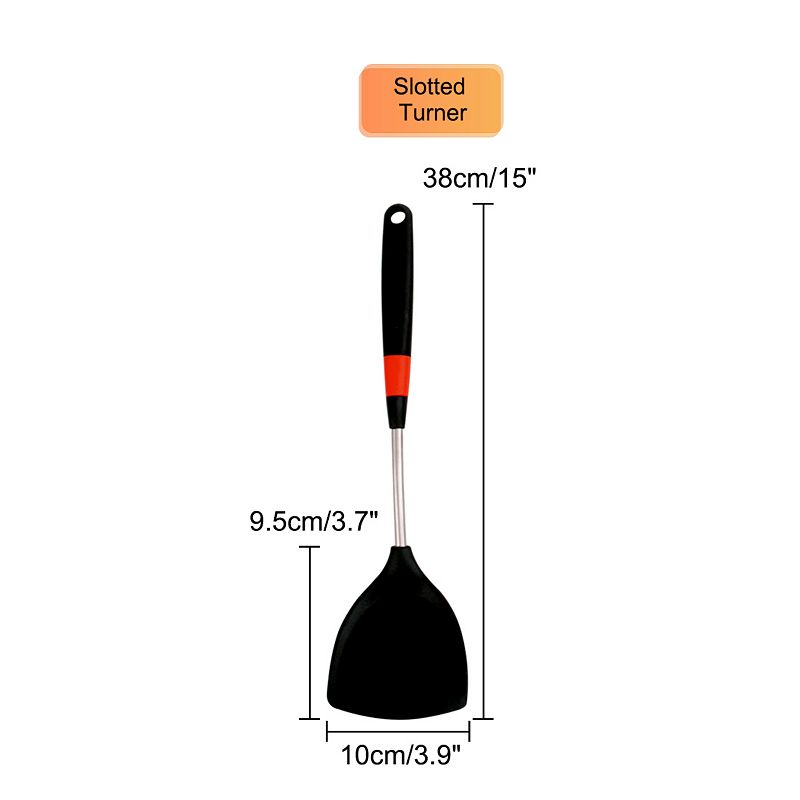 Silicone Turner Heat Resistant Non-stick Cookware Spatula Cooking