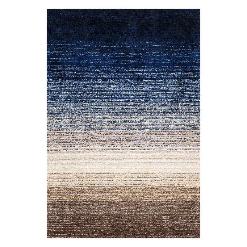 nuLOOM Classic Ombre Striped Shag Rug