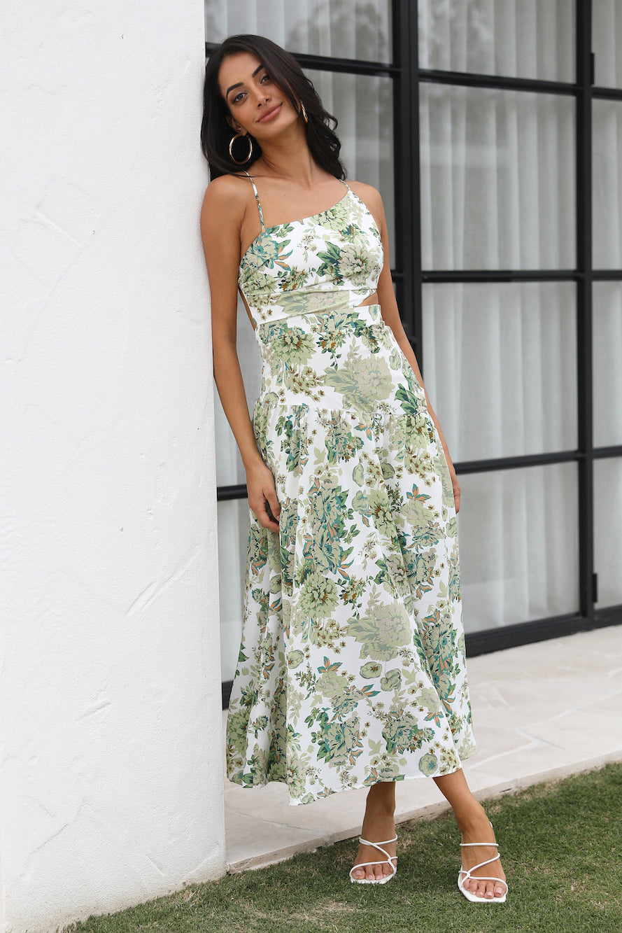 Step Step Maxi Dress Green