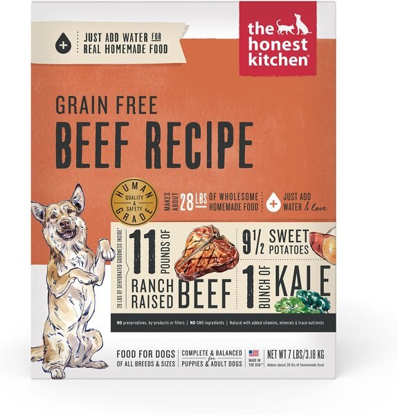 The Honest Kitchen Beef Recipe Grain-Free Dehydrated Dog Food